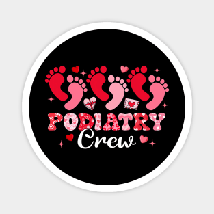 Podiatry Crew Footprint Leopard Podiatrist Valentine_s Day Magnet